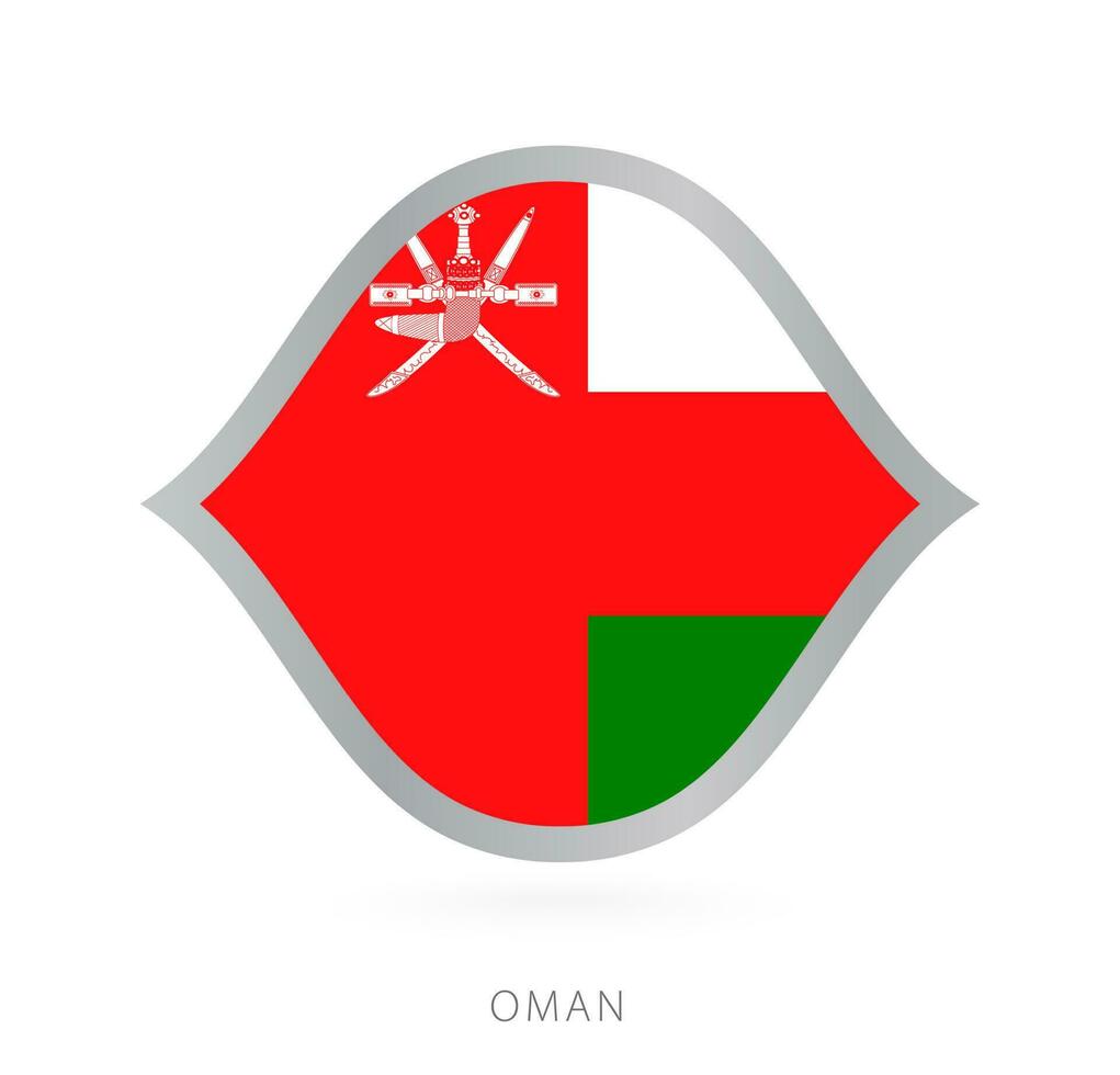 Omán nacional equipo bandera en estilo para internacional baloncesto competiciones vector