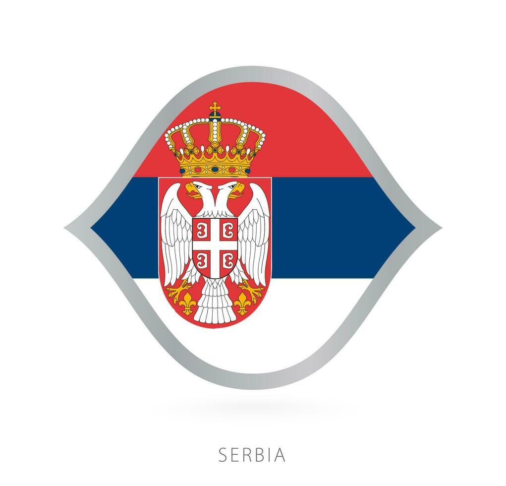 Serbia national team flag in style for international basketball competitions. vector
