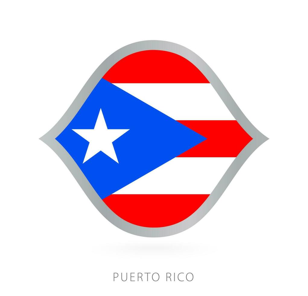 Puerto Rico national team flag in style for international basketball competitions. vector