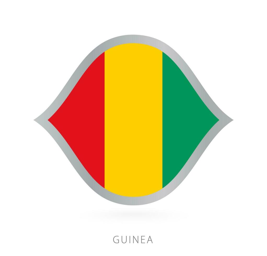 Guinea nacional equipo bandera en estilo para internacional baloncesto competiciones vector