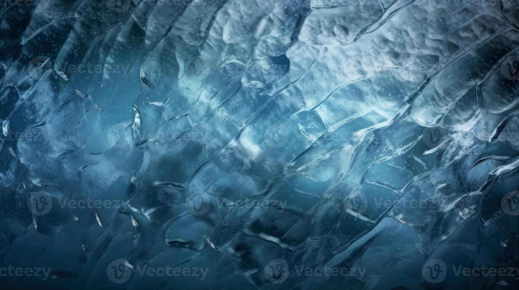 Frozen ice with scratched background, frost surface of water, winter season, abstract ice cracked scene, with . photo