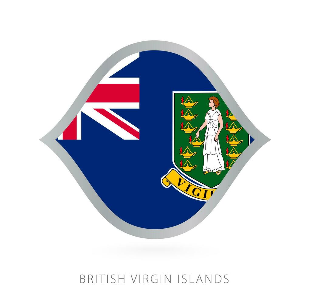 British Virgin Islands national team flag in style for international basketball competitions. vector