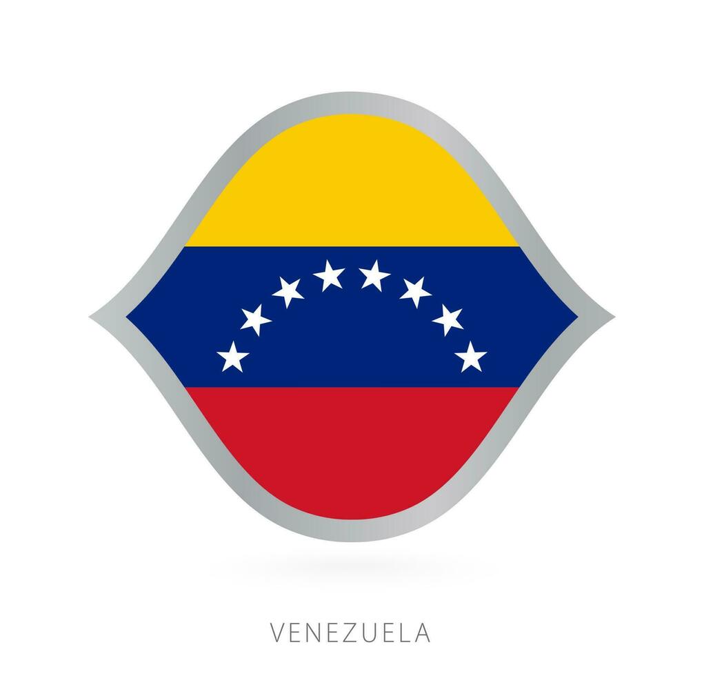 Venezuela national team flag in style for international basketball competitions. vector