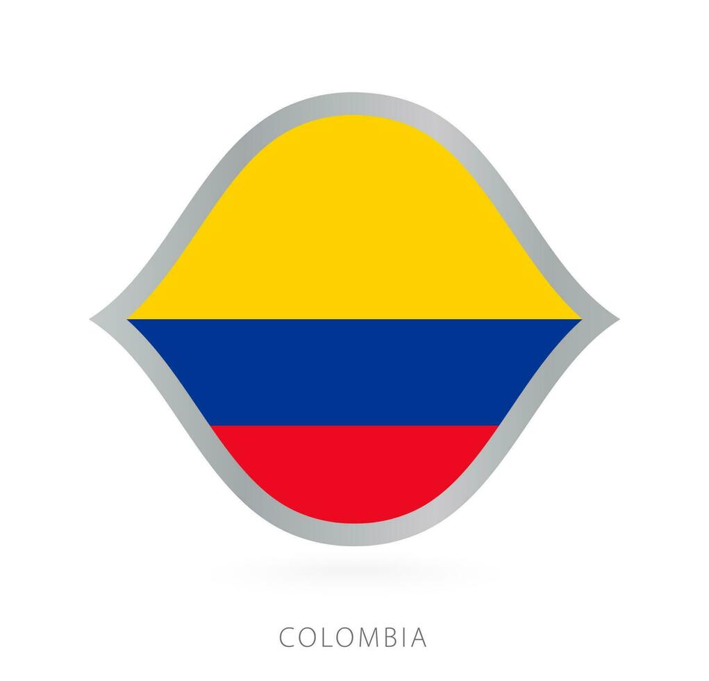 Colombia national team flag in style for international basketball competitions. vector