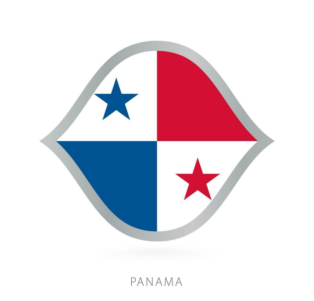 Panamá nacional equipo bandera en estilo para internacional baloncesto competiciones vector