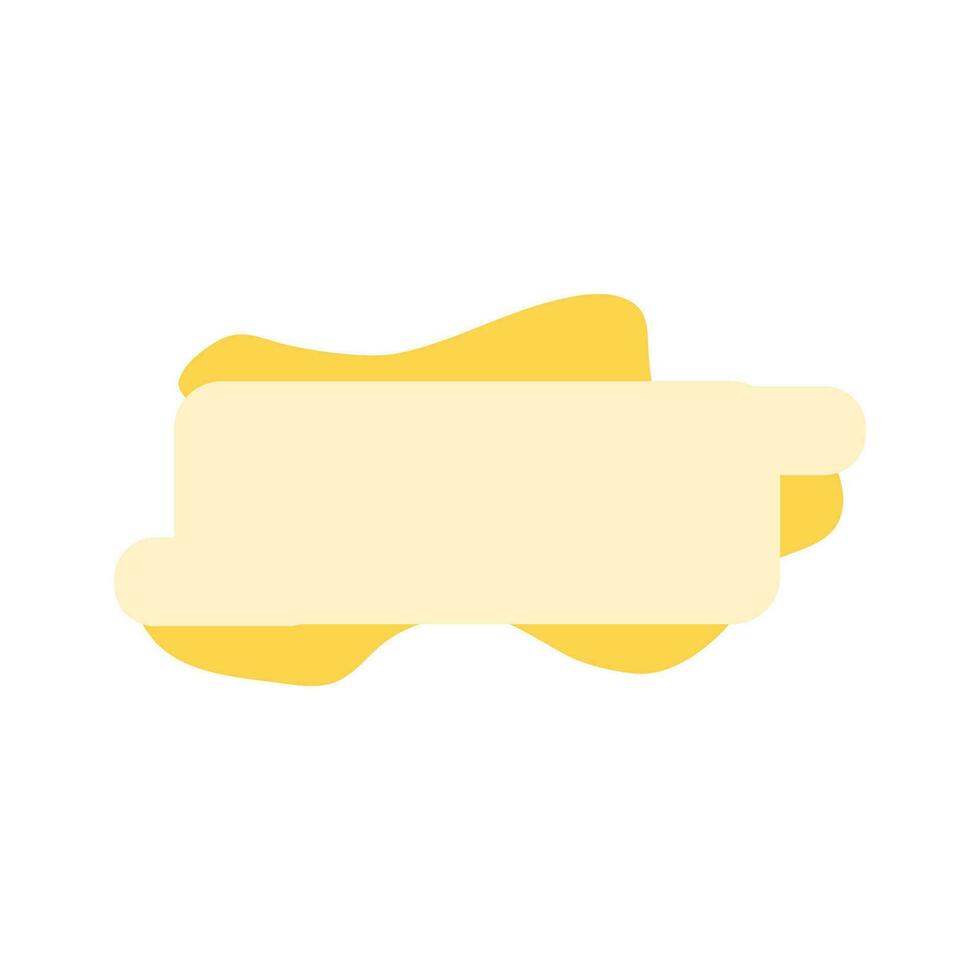 yelllow abstract label shape vector