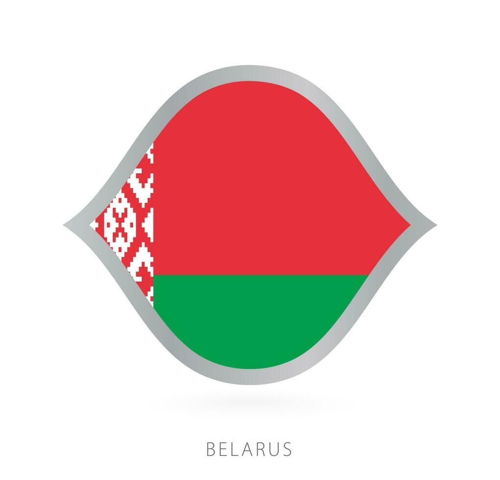 bielorrusia nacional equipo bandera en estilo para internacional baloncesto competiciones vector