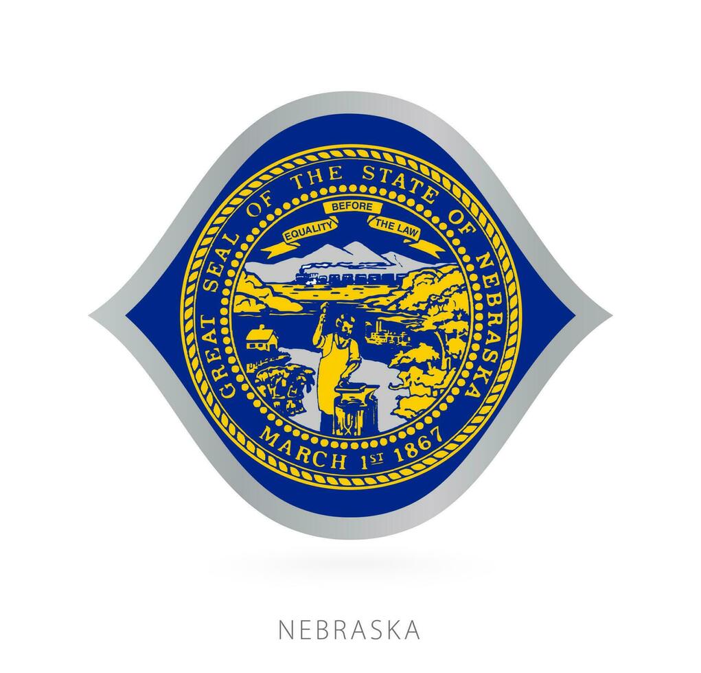 Nebraska national team flag in style for international basketball competitions. vector