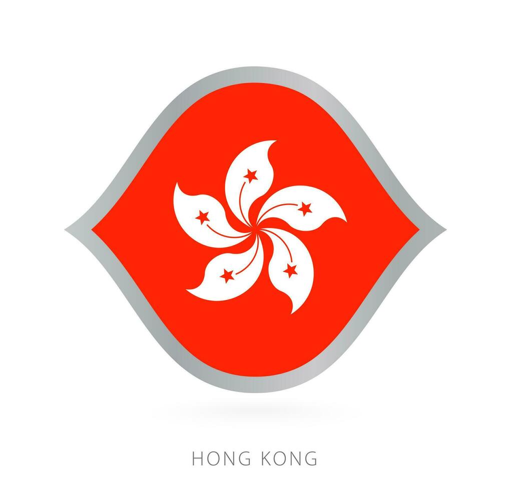 Hong Kong national team flag in style for international basketball competitions. vector