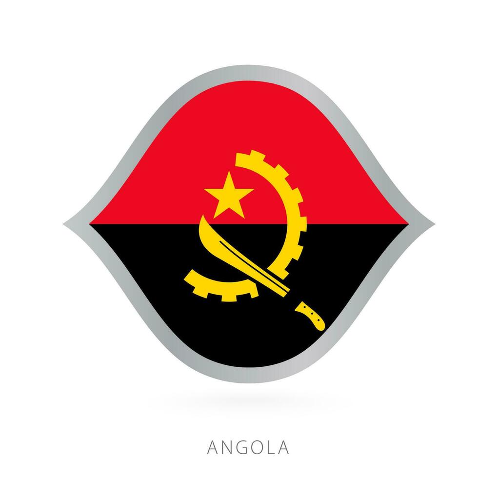 Angola national team flag in style for international basketball competitions. vector