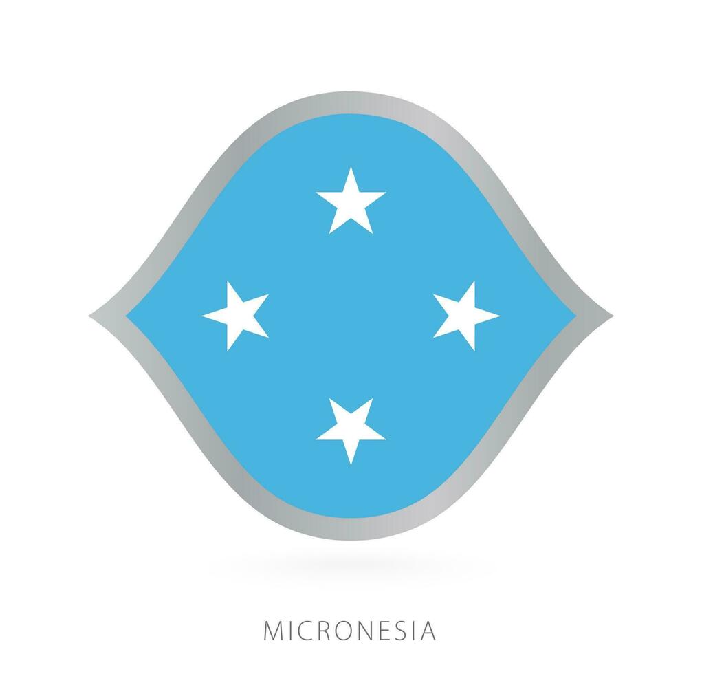 Micronesia national team flag in style for international basketball competitions. vector
