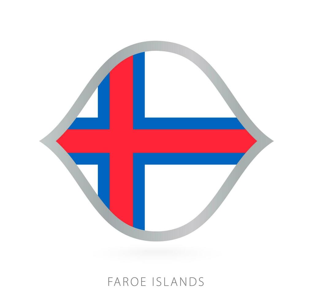 Faroe Islands national team flag in style for international basketball competitions. vector