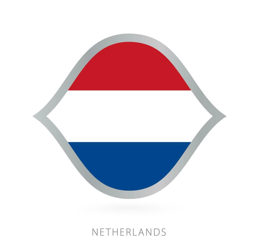 Netherlands national team flag in style for international basketball competitions. vector