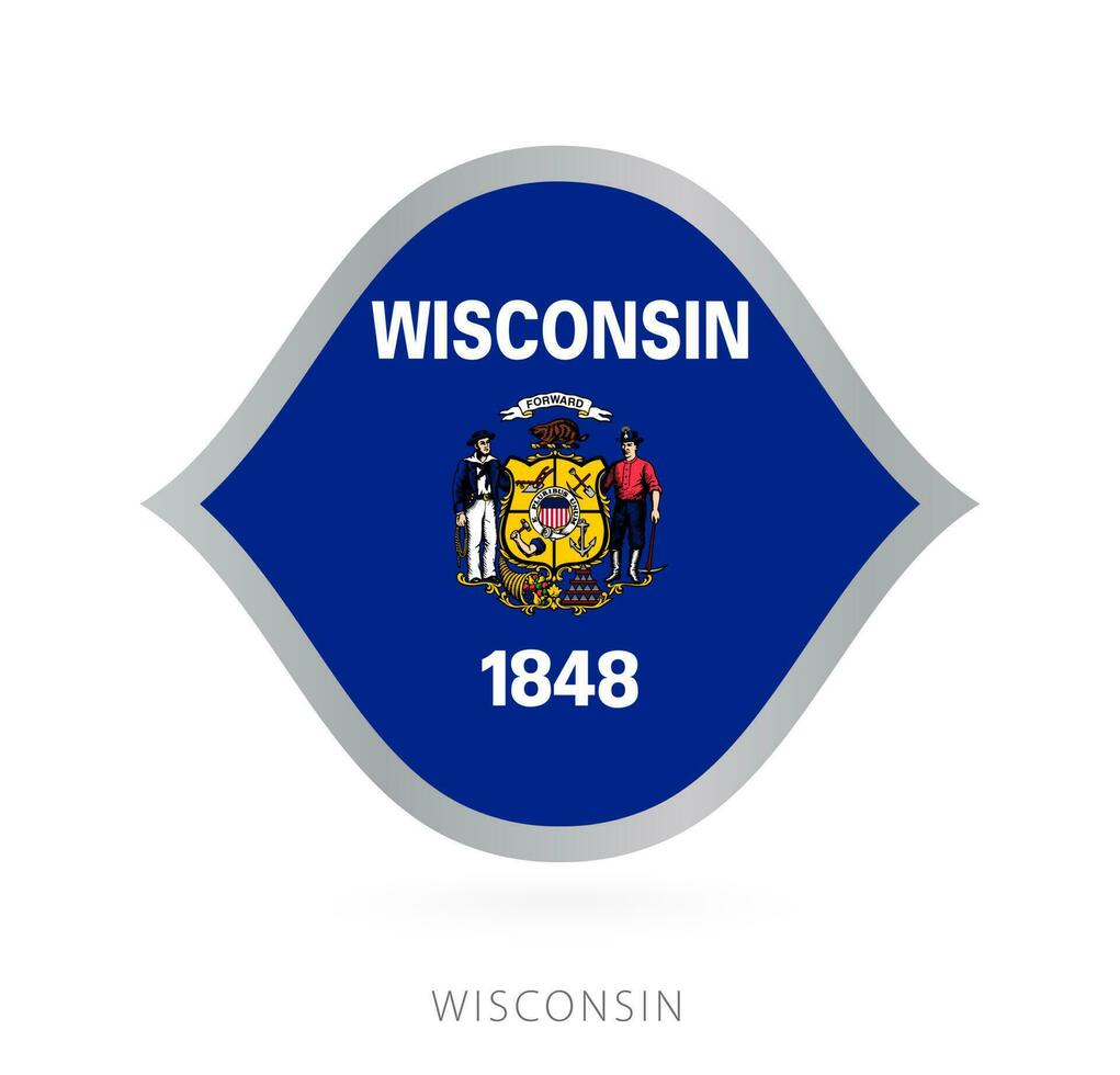 Wisconsin national team flag in style for international basketball competitions. vector