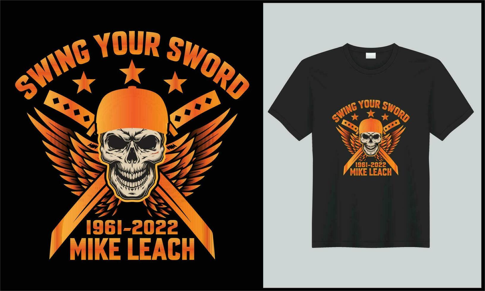 swing your sword illustration skull vector t shirt design