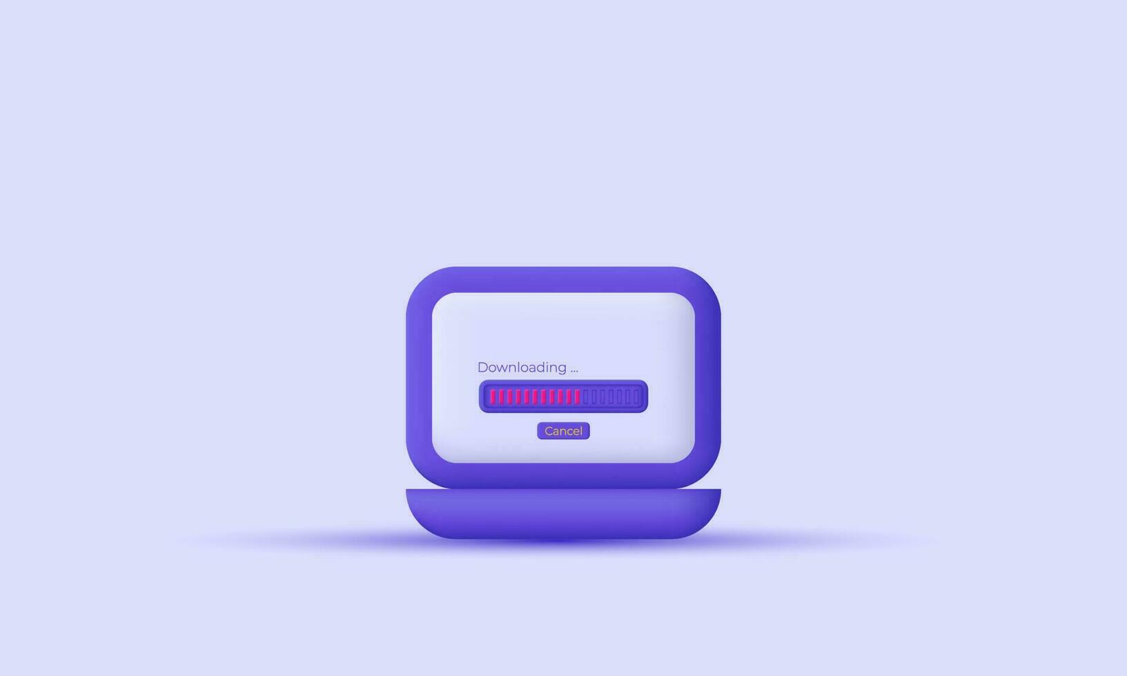 illustration creative icon personal computer dowloading vector symbols isolated on background