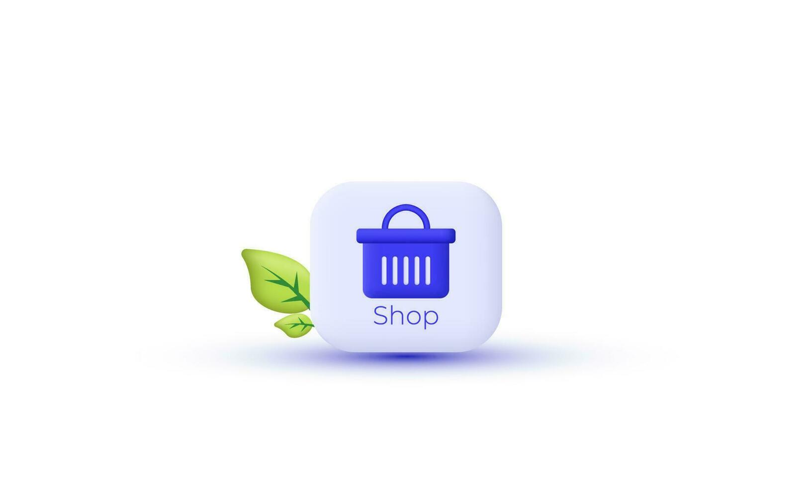 illustration creative icon button shopping bag symbols isolated on background vector