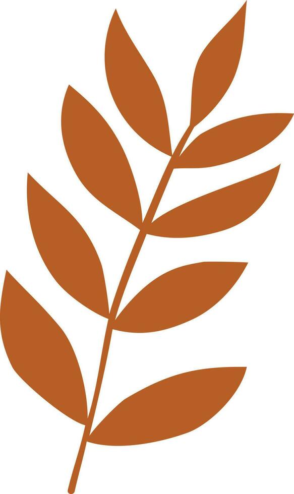 Autumn tree leaf orange color. vector