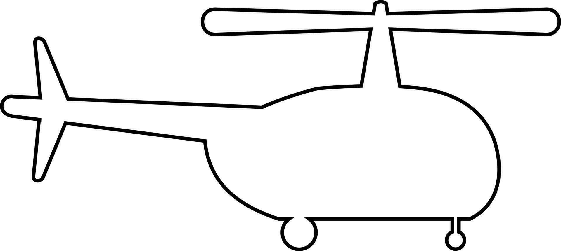 Helicopter air transport for decoration. vector