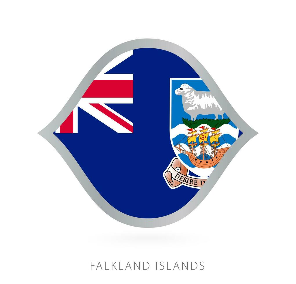 Malvinas islas nacional equipo bandera en estilo para internacional baloncesto competiciones vector