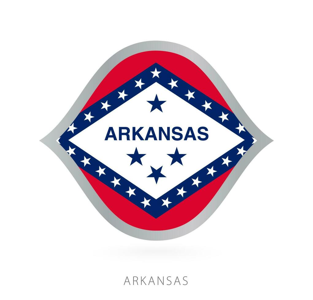 Arkansas national team flag in style for international basketball competitions. vector
