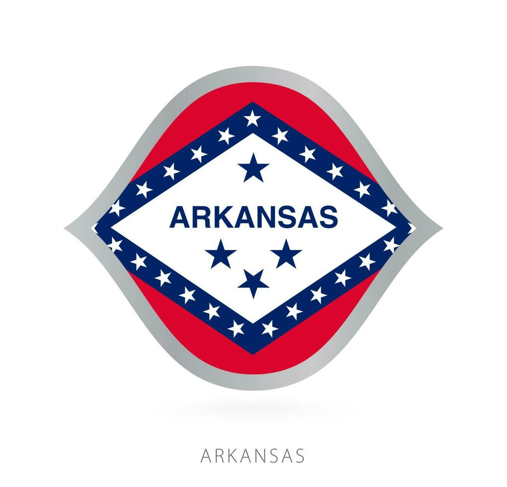 Arkansas nacional equipo bandera en estilo para internacional baloncesto competiciones vector