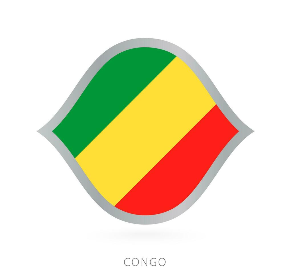 Congo national team flag in style for international basketball competitions. vector