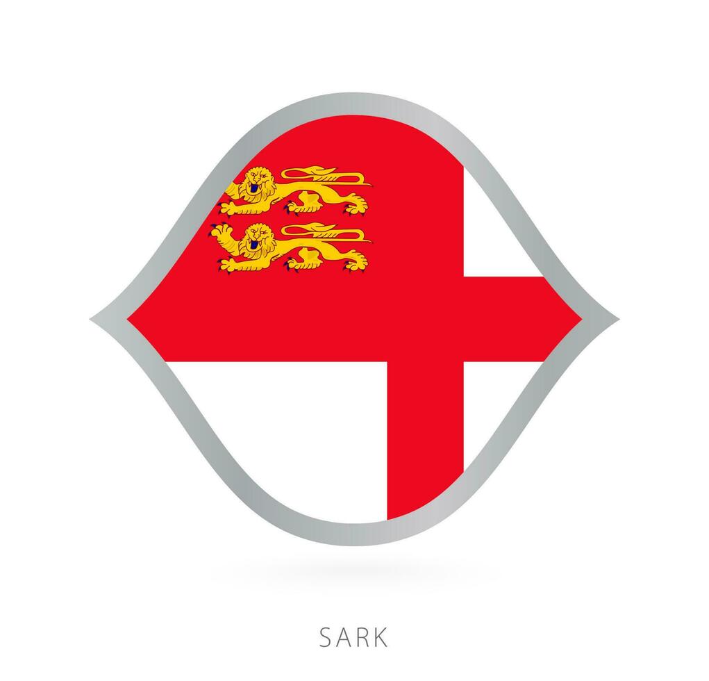 Sark national team flag in style for international basketball competitions. vector