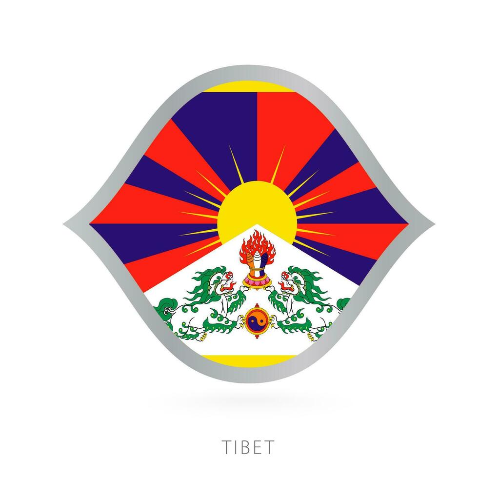 Tibet national team flag in style for international basketball competitions. vector