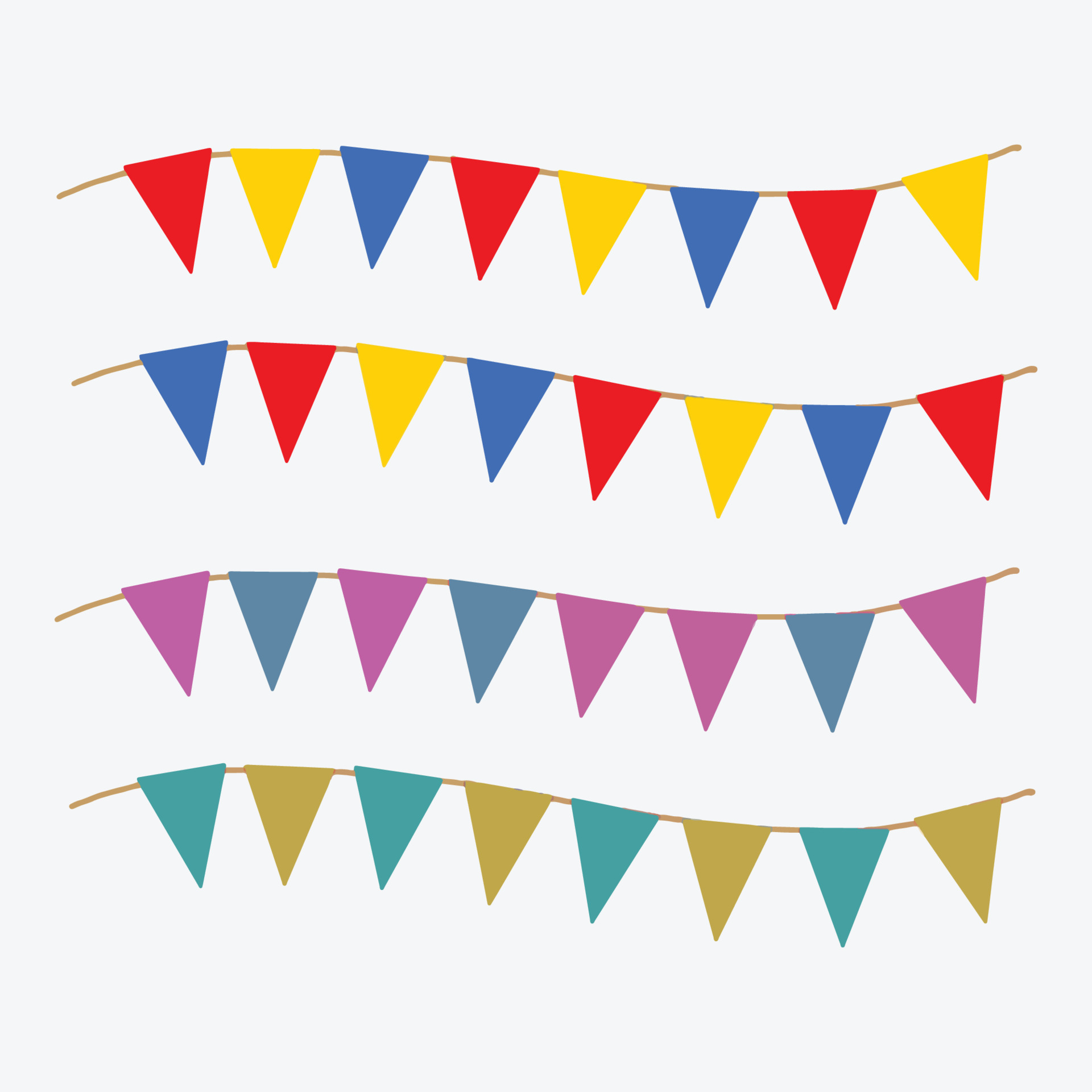 Festival Flags Banderitas Wallpaper Background Vector 23815012 Vector