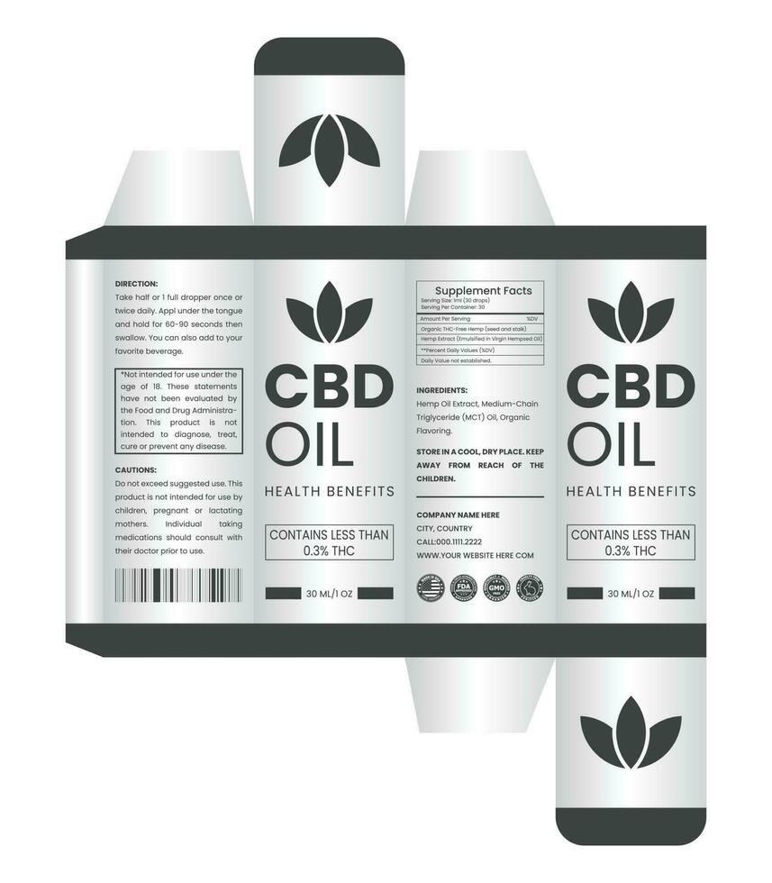 cbd caja diseño modelo para cbd etiqueta diseño, producto embalaje diseño, cuentagotas botella etiqueta diseño, salud y medicina caja modelo vector