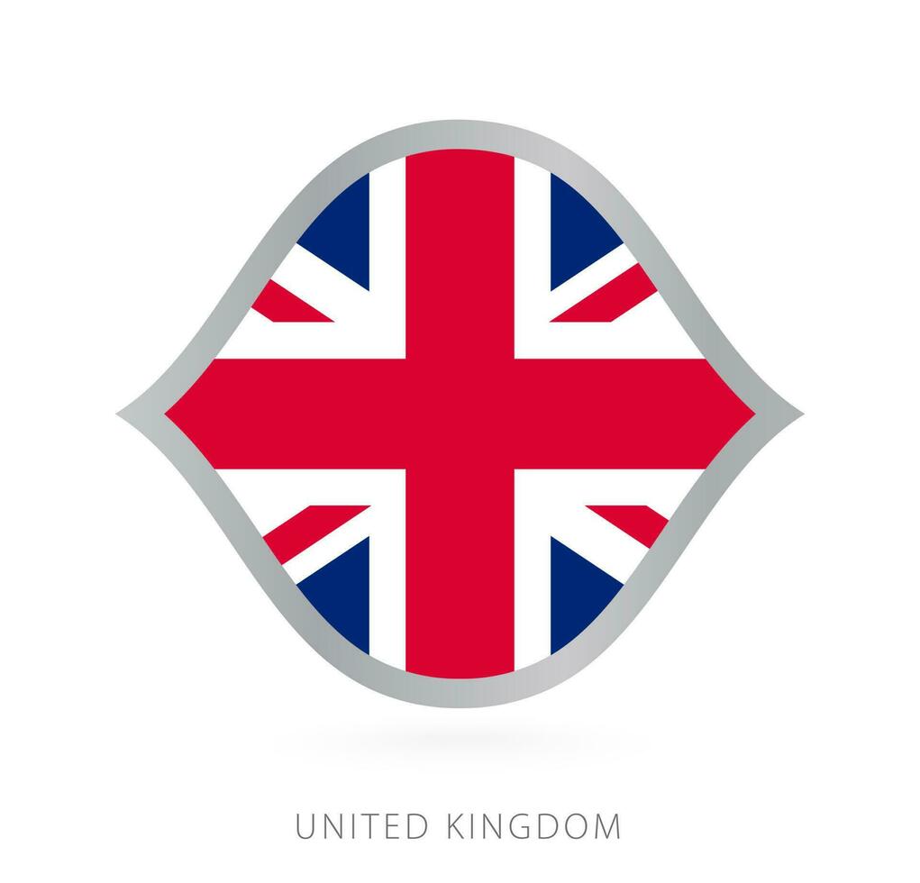 United Kingdom national team flag in style for international basketball competitions. vector