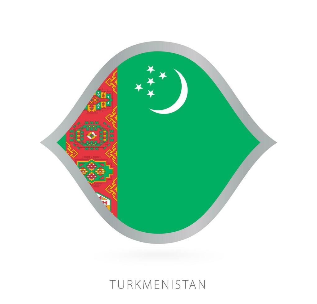 Turkmenistán nacional equipo bandera en estilo para internacional baloncesto competiciones vector