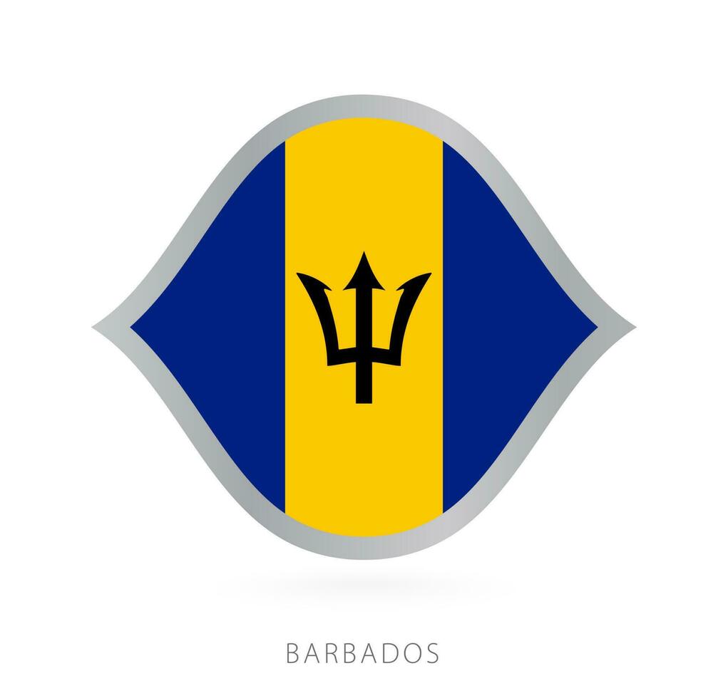 Barbados national team flag in style for international basketball competitions. vector