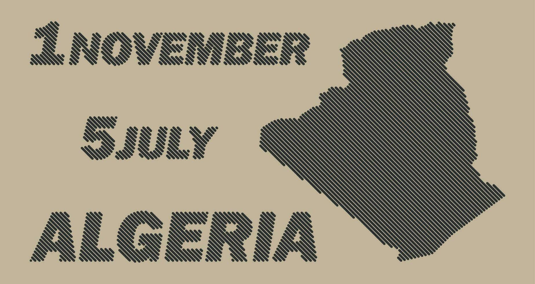 Algeria country map grid shape sample design-line vector