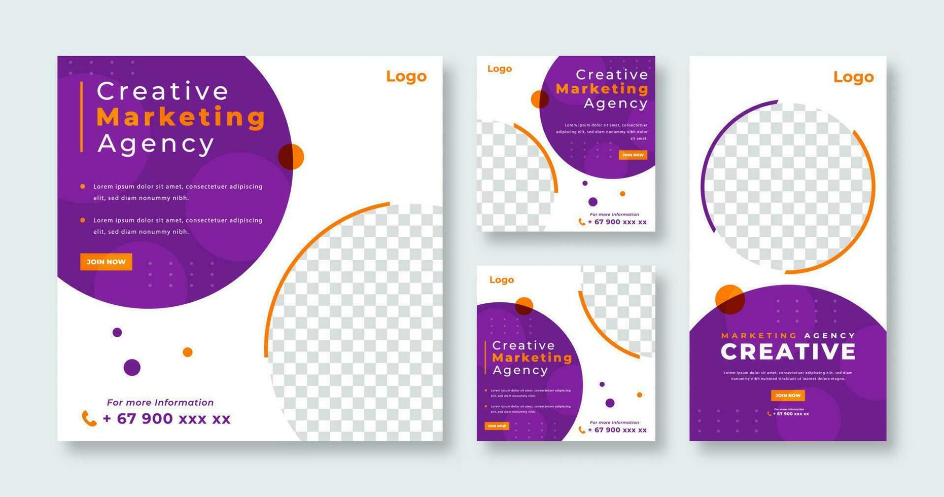 Digital Marketing Agency Social Media Post for Online Marketing Promotion Banner, Story and Web Internet Ads Flyer vector