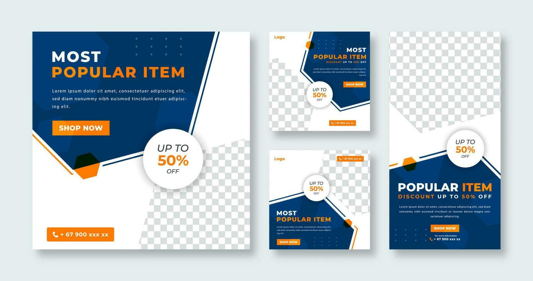Promotional Banner Social Media Post for Online Marketing Promotion Banner, Story and Web Internet Ads Flyer vector