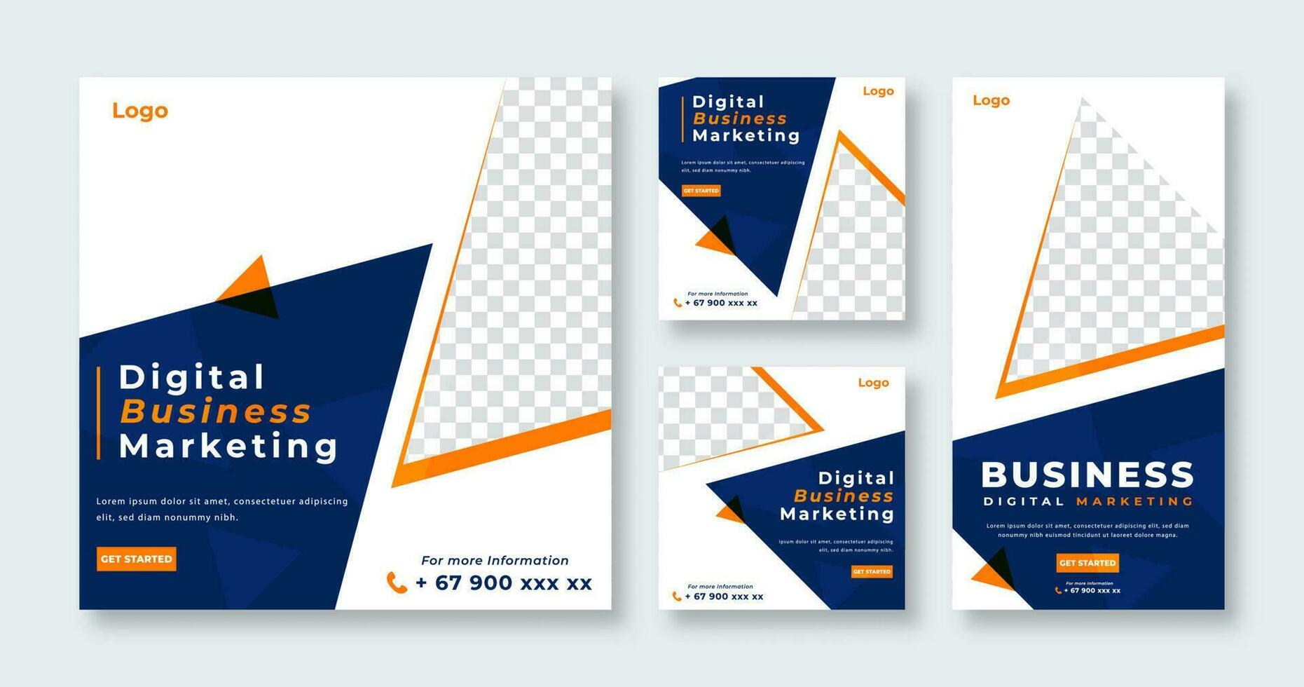 Digital Marketing Agency Social Media Post for Online Marketing Promotion Banner, Story and Web Internet Ads Flyer vector
