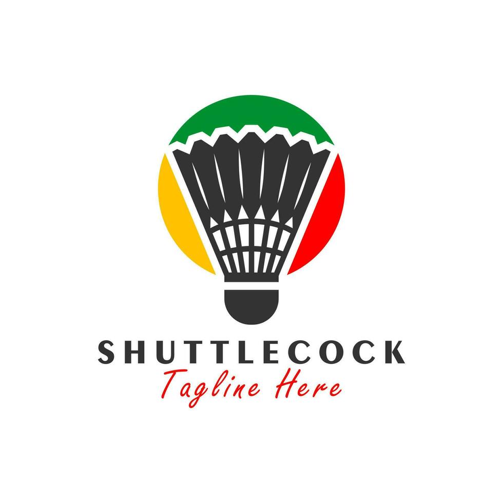 shuttlecock vector illustration logo design