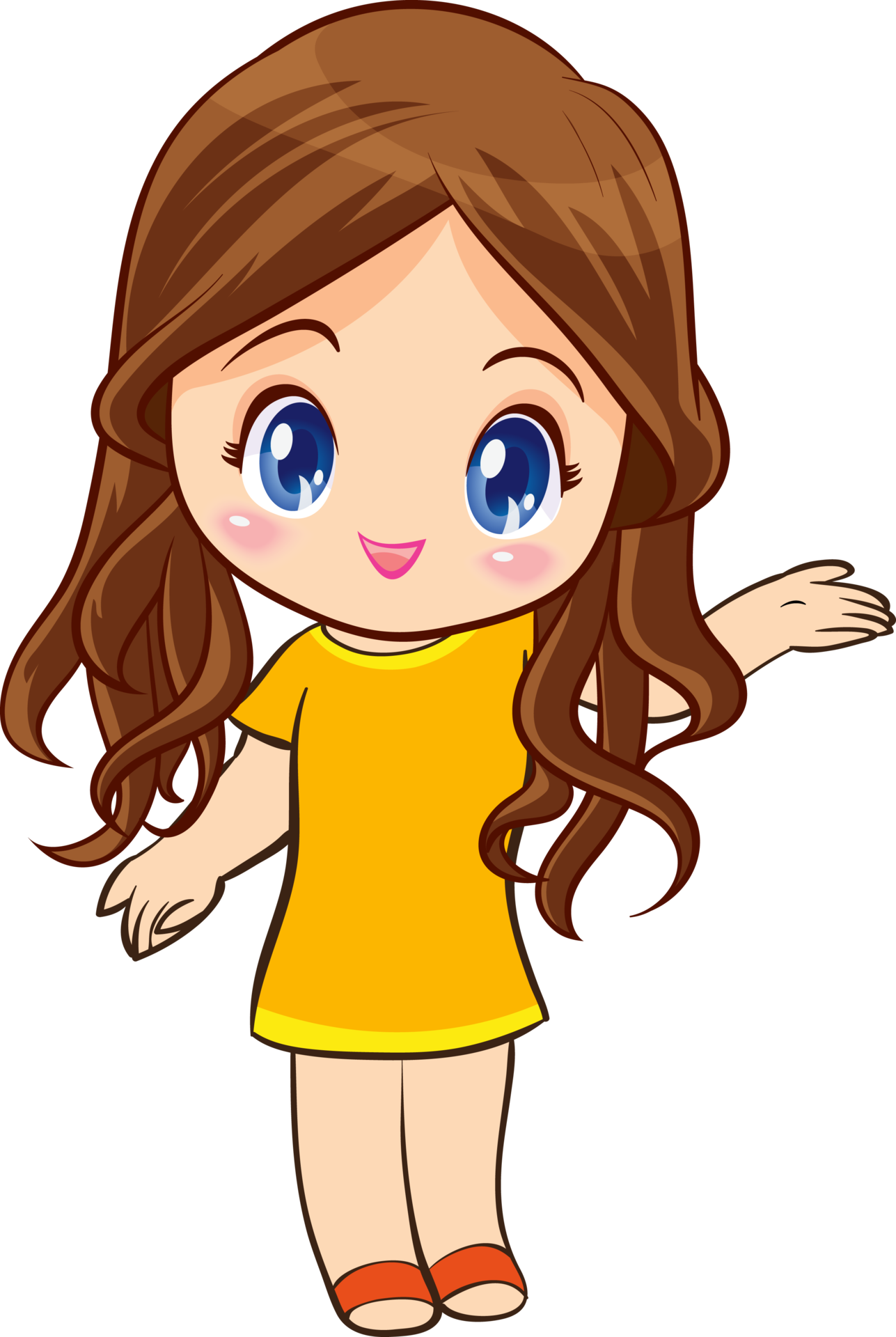 cute little children girl or kids cartoon character 23815757 PNG