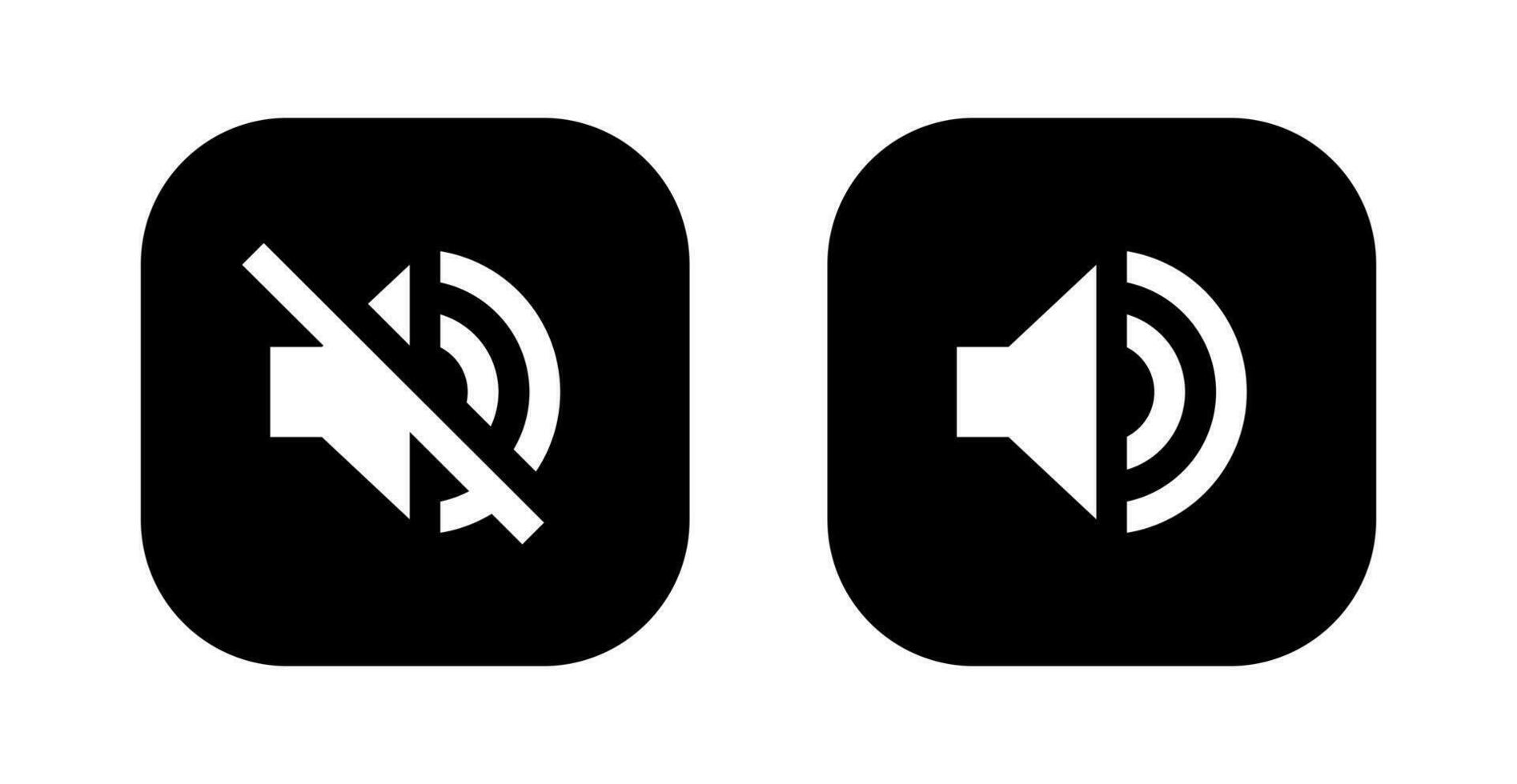 Off speaker icon vector. Mute volume symbol isolated on square background vector