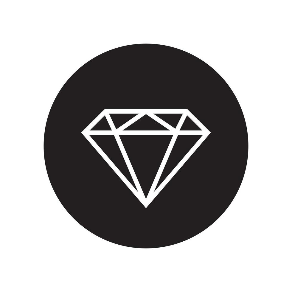 Diamond, gem icon vector in line style. Precious stone concept