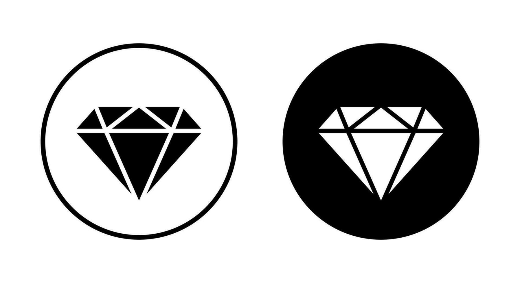 Diamond, gem icon vector. Precious stone isolated on circle background vector