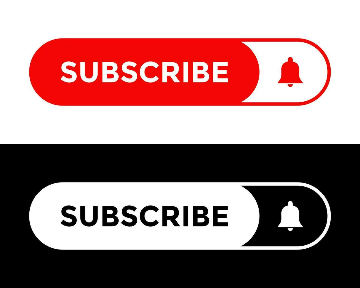 Subscribe button icon vector. Channel subscription element vector