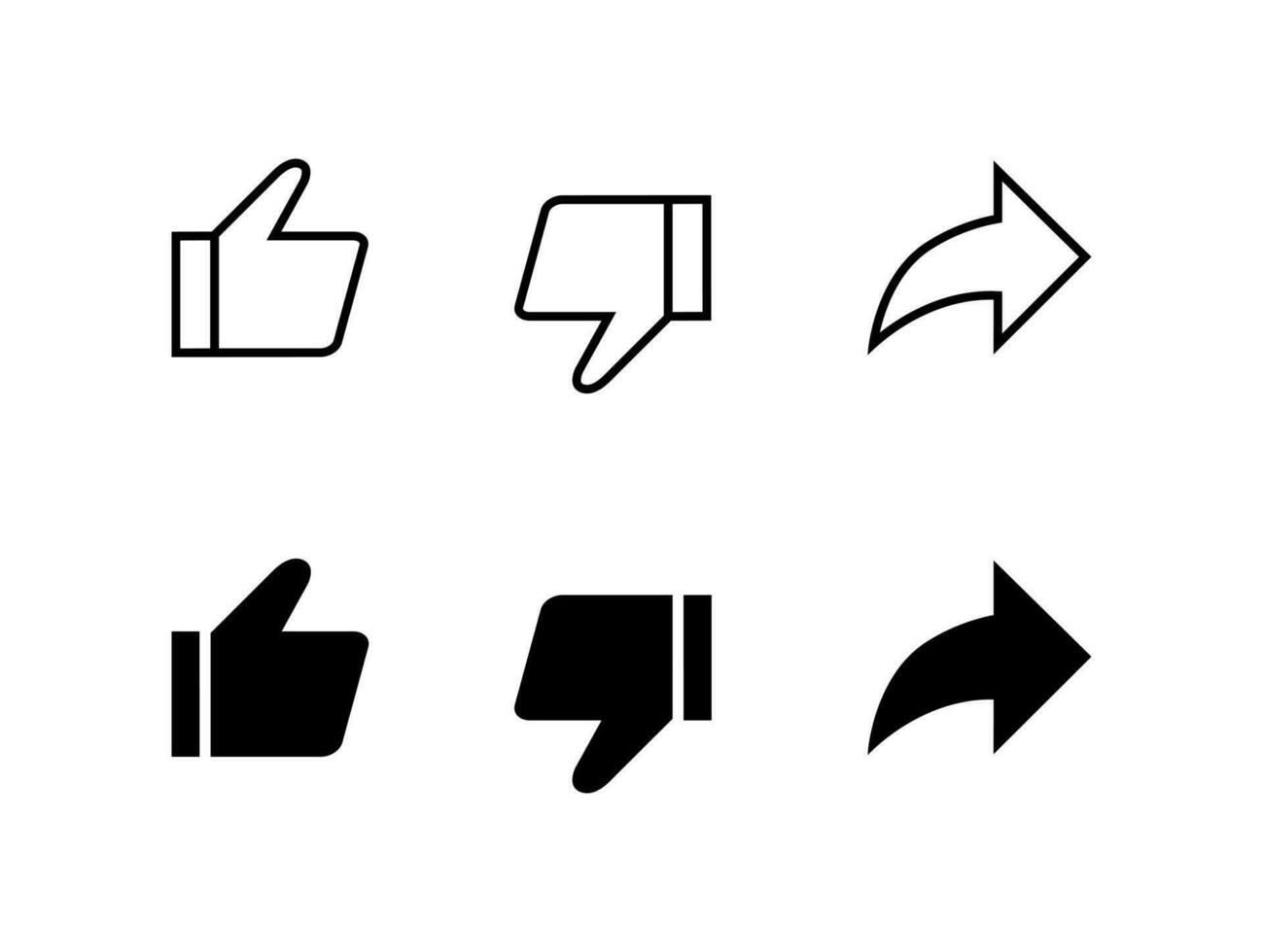 Like, dislike, and share icon vector. Channel subscription elements vector