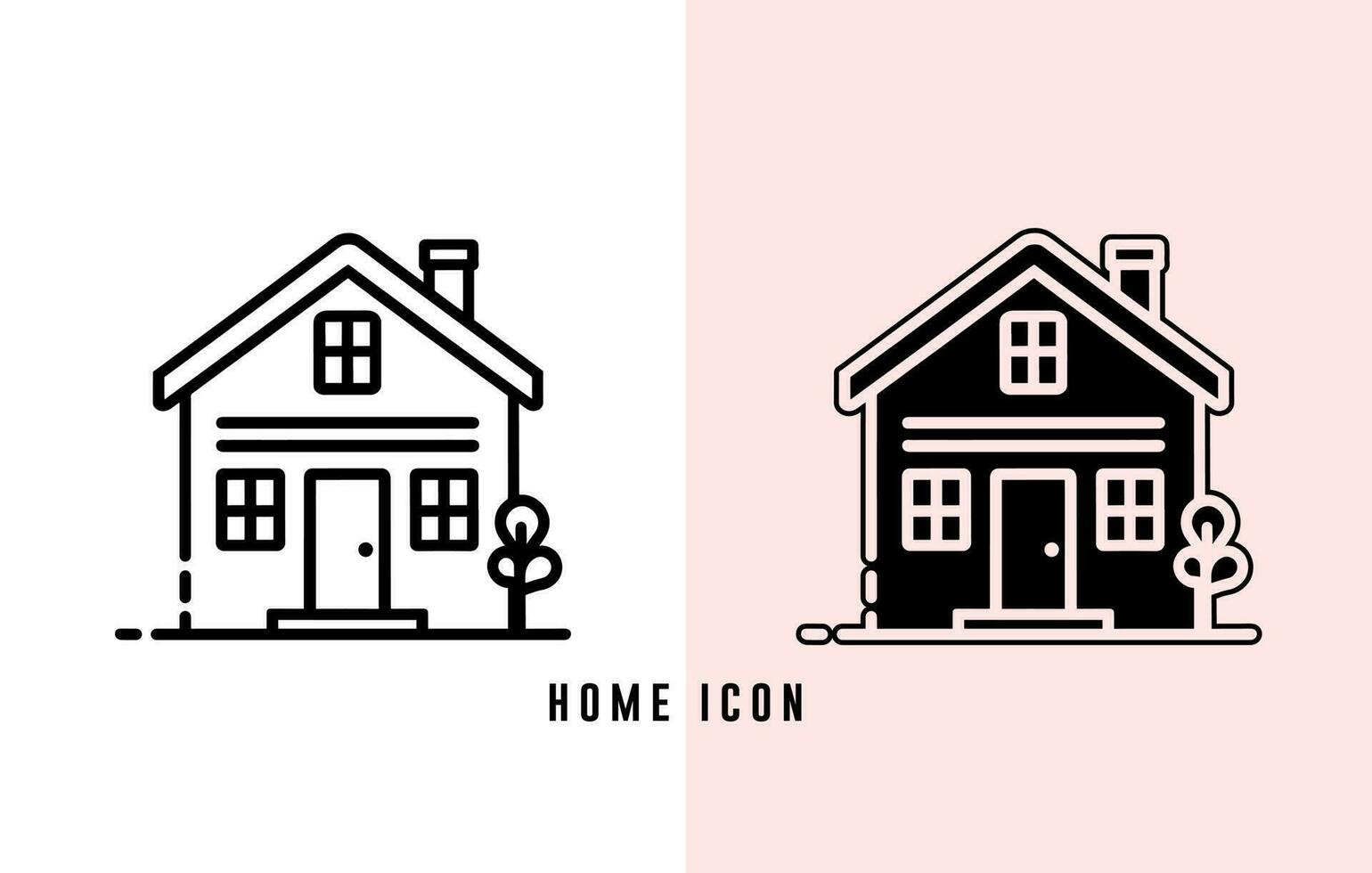 casa icono contorno vector silueta, hogar icono línea Arte dibujo
