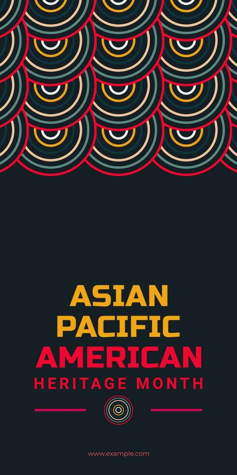 Asian American and Pacific Islander Heritage Month. Vector banner for ads, social media, card, poster, background.