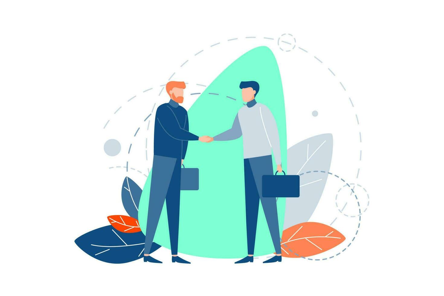 Partnership, agreement, negotiation business concept vector