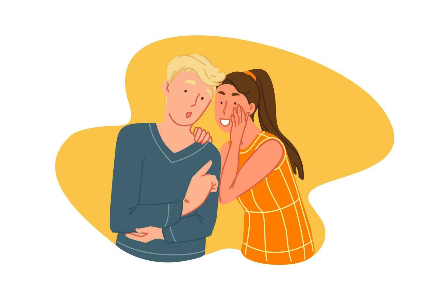 Rumors spread, gossiping concept vector