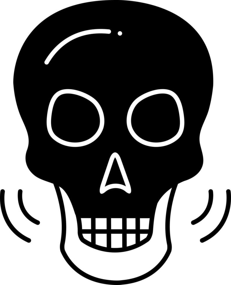 solid icon for osteology vector